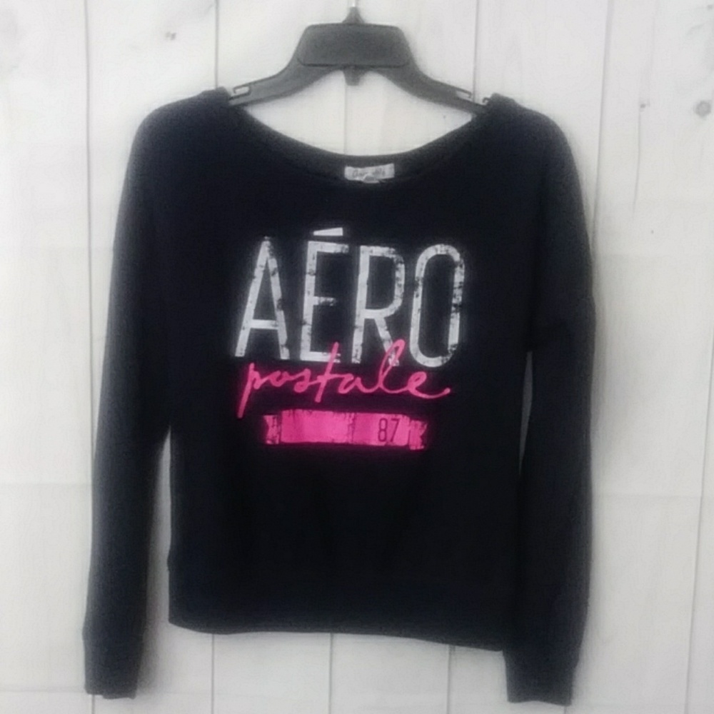 Aeropostale Y2K Women's Blue long sleeve sweat top small